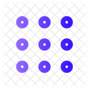 Cuadricula De Nueve Puntos Menu Propiedades Icono