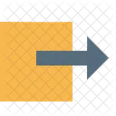 Caja En Flecha Icono