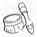 Pincel Para Pintar Y Decoupage De Cerdas Icono