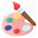 Paleta De Colores Pintura Dibujo Icono
