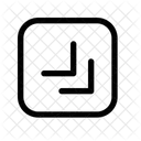 Doble Chevron Cuadro Inferior Derecho Chevron Angulo Icon