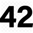 Cuarenta Y Dos Numeros Numerico Icono