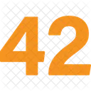 Cuarenta Y Dos Numeros Numerico Icono