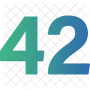 Cuarenta Y Dos Numeros Numerico Icono