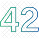 Cuarenta Y Dos Numeros Numerico Icono