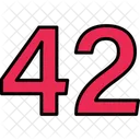 Cuarenta Y Dos Numeros Numerico Icono