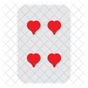 Cuatro de corazones  Icono