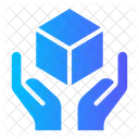 Cube Digital Asset Hands Icon