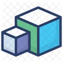 3 D Block Cube Hexahedron Icon