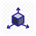 Cube D Coordinate Icon