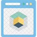 Cube Graphic Designing Model Icon