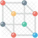 Cube Molecule Geometrie Icône