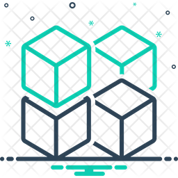 Cube Graphic Of Squares Icon
