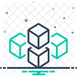 Cube Graphic Of Squares Icon