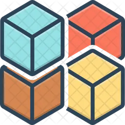 Cube Graphic Of Squares  Icon