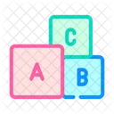 Letters Cubes Color Icon