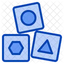 Cubes Block Toy Circle Triangle Hexagon Child Icon