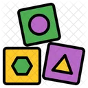 Cubes Block Toy Circle Triangle Hexagon Child Icon
