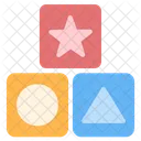 Cubes Kid And Baby Geometric Shapes Icon