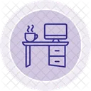 Cubicle Line Icon Icon