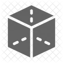 D Cubo Geometrico Ícone