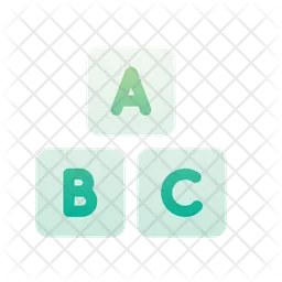 Cubo abc  Icono