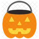 Cubo de calabaza  Icono