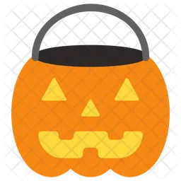 Cubo de calabaza  Icono