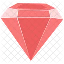 Cubo de diamante rojo  Icono