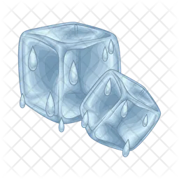 Cubo de hielo de agua  Icono