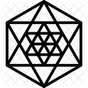 Estrela Cubo De Metatron Geometria Sagrada Ícone