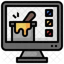 Bote de pintura  Icono