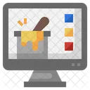 Bote de pintura  Icono