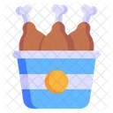 Cubo de pollo  Icono