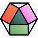 Cuboctahedron edge view  Icon