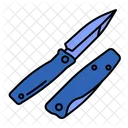 Cuchillo Plegable Afilado Icono