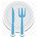 Cuchillo Plato Tenedor Icono