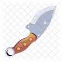 Un Practico Diseno Plano De Cuchillo Icono