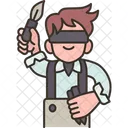 Cuchillo Lanzador Apuntando Icono