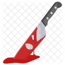 Cuchillo De Halloween Cuchillo Sangre Icono