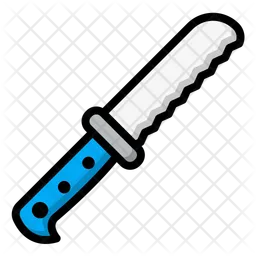 Cuchillo para el pan  Icono