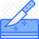 Cuchillo y almohadilla para picar  Icon