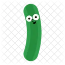 Character Cucumber Happy Icon