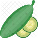 Cucumber Half Vegetable Icon