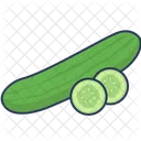 Cucumber Vegetarian Healthy Food Icon