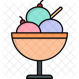 Tazón de helado  Icono