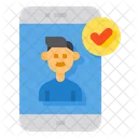 Cuenta Verificada Asignar Amigable Icono