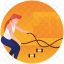 Cuerda De Fitness Equipo De Gimnasio Ejercicio De Gimnasio Icono