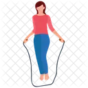 Saltar La Cuerda Saltar Ejercicio Saludable Icono