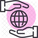 Cuidado Apoio Globo Ícone